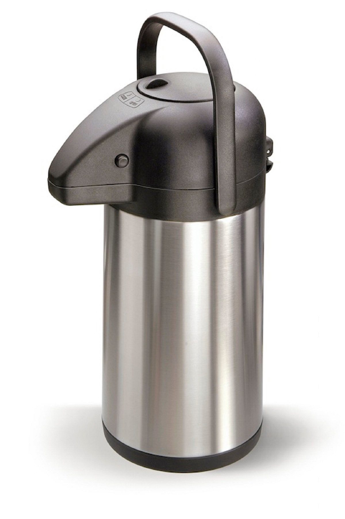 Isolierkanne Doppelwandig mattiertes Edelstahl 1,9 Liter Ø 15 cm, Höhe 32,5 cm