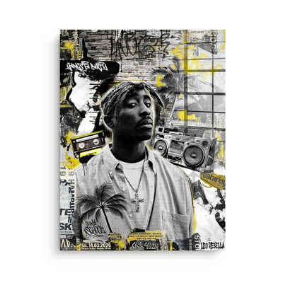 DOTCOMCANVAS® Acrylglasbild West Coast Legend - Acrylglas, Acrylglasbild Tupac Shakur 2pac Makaveli US Rapper Portrait Street Art