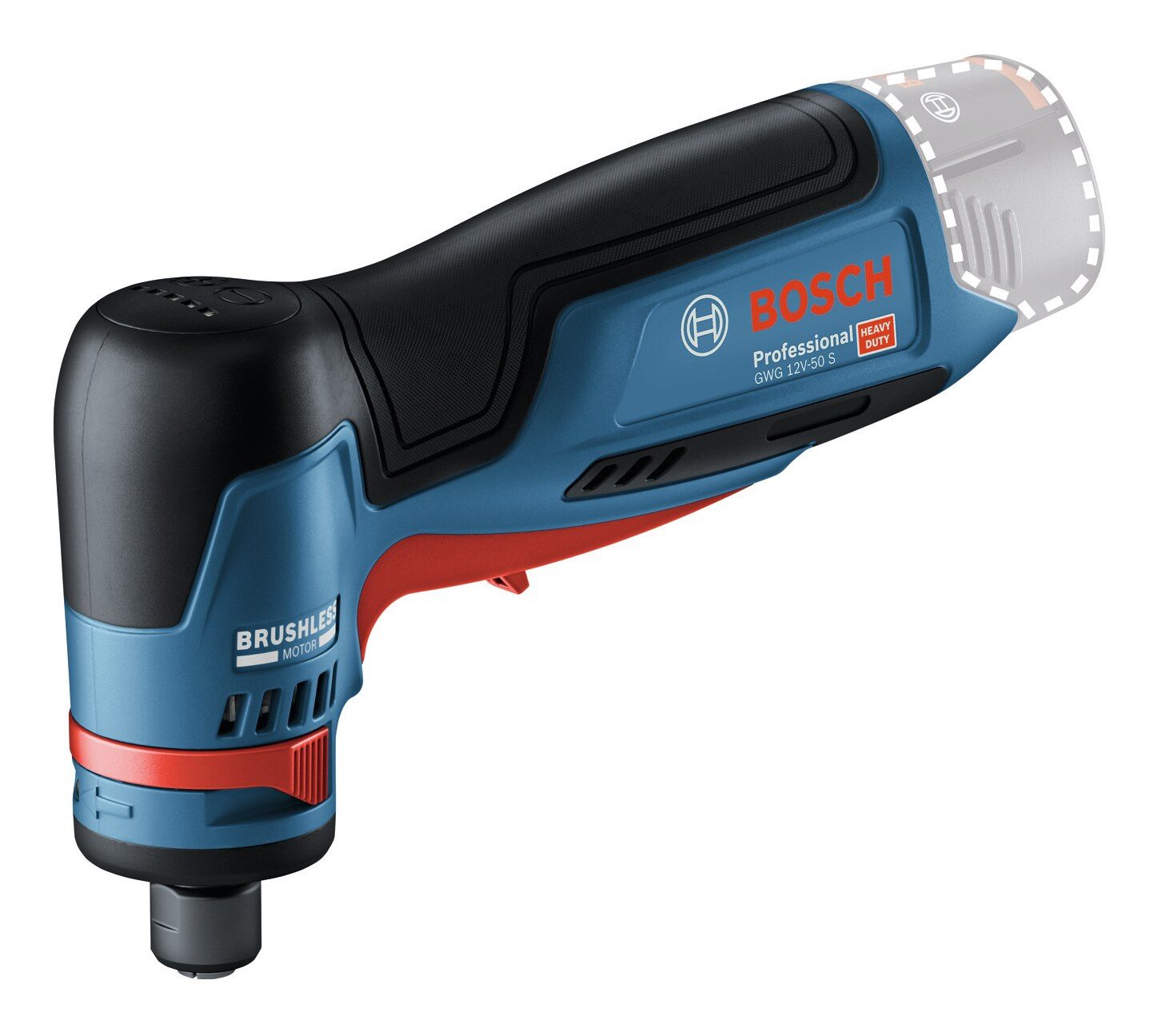 BOSCH Akku-Geradschleifer GWG 12V-50 S, max. 15000 U/min, Ohne Akku - im Karton