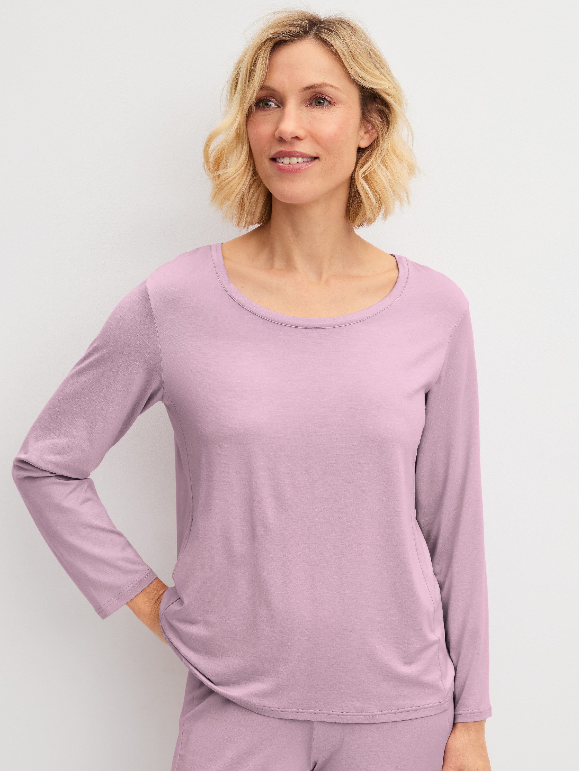 CALIDA Langarmshirt DEEPSLEEPWEAR Balancing Damen (1-tlg) seidig weich, temperaturausgleichend, elastisch