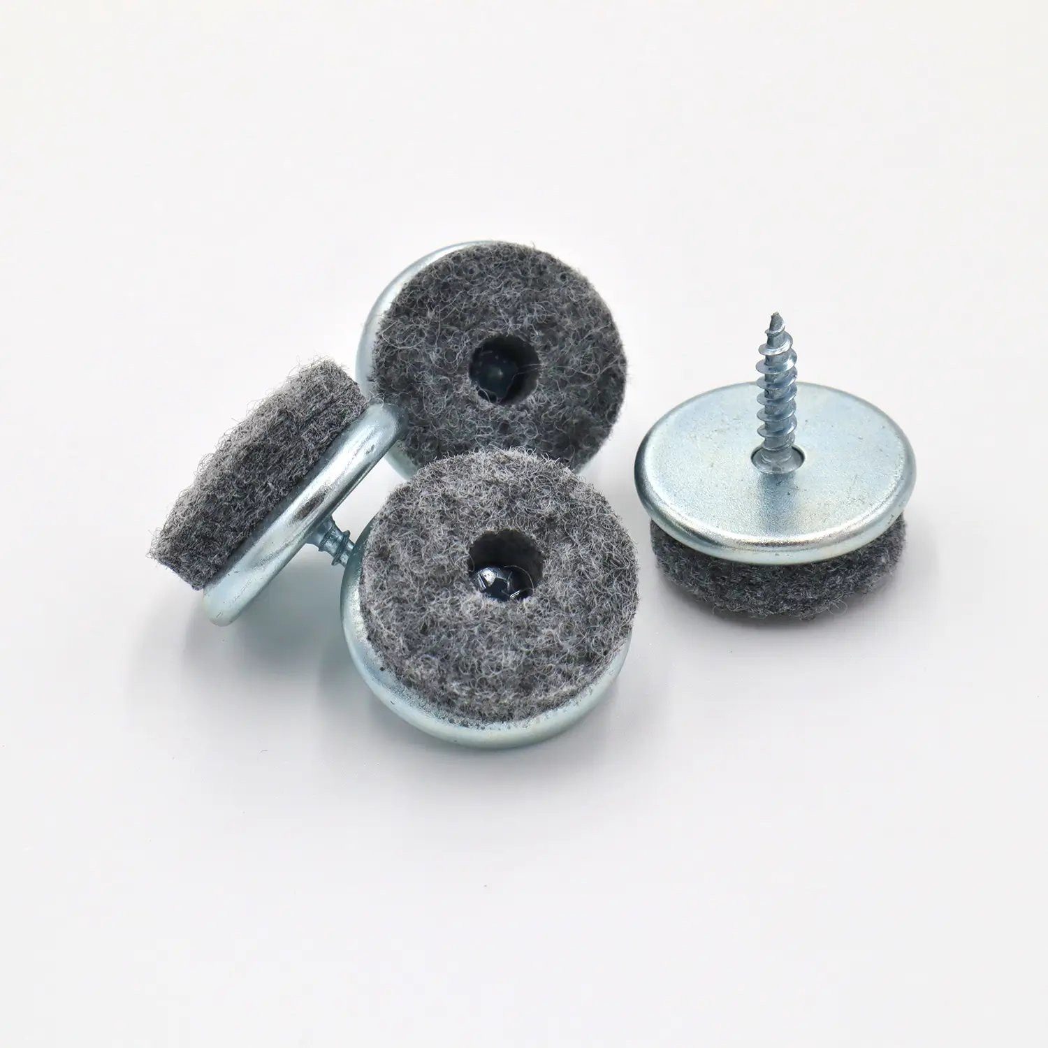 Stofferia Stoff Filzgleiter 24 mm mit Schraube 4 Stück, Meterware