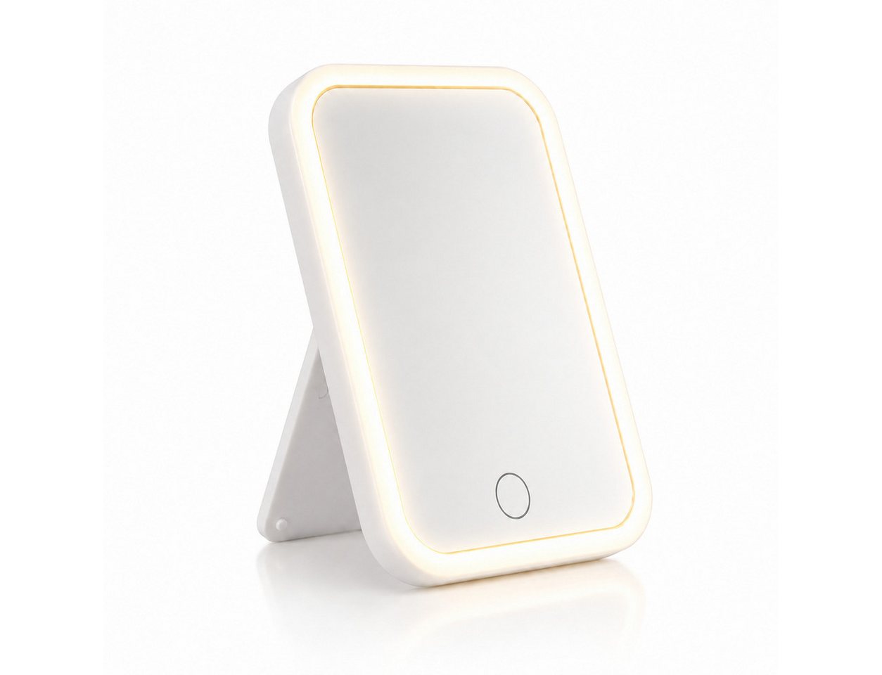 Luckice Schminkspiegel Eleganter LED Tisch‑Schminkspiegel, ideal für Schlafzimmer (Set, Großer LED-Schminkspiegel für den täglichen Gebrauch), instellbare Helligkeit für verschiedene Lichtbedingungen
