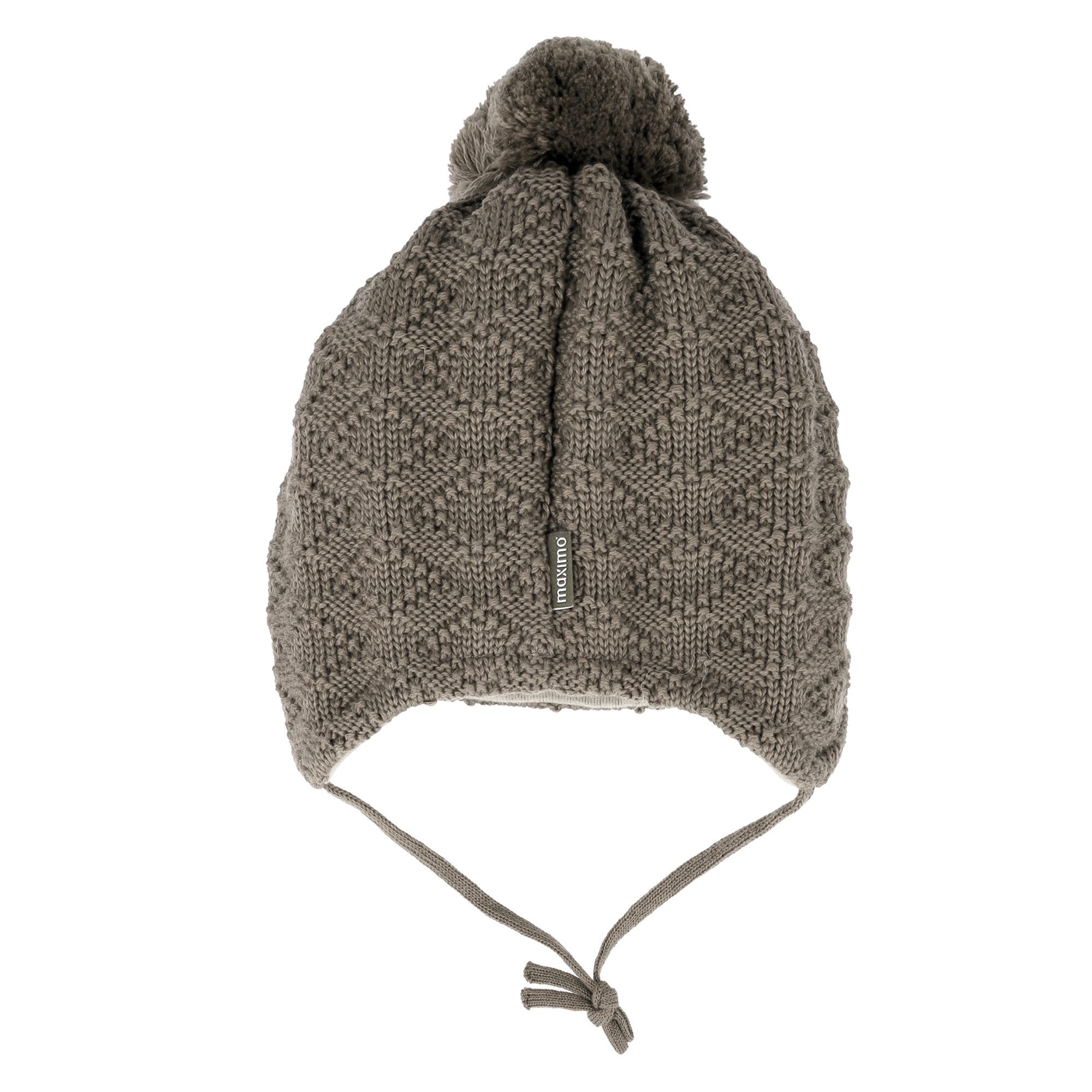 MAXIMO Strickmütze MINI-Mütze Struktur ausgenäht Pompon günstig online kaufen