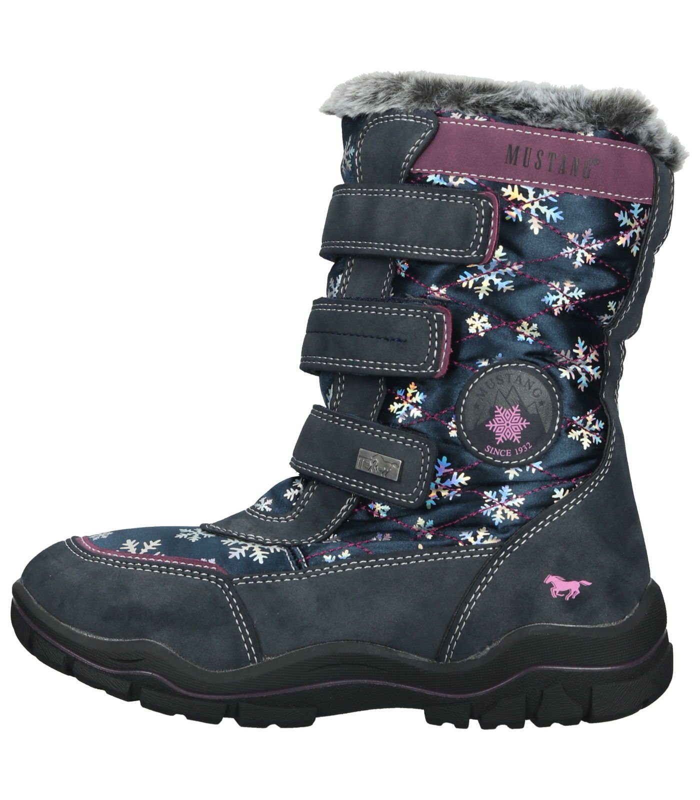 Shoes MUSTANG Winterstiefel Navy Stiefel Lederimitat/Textil Mustang