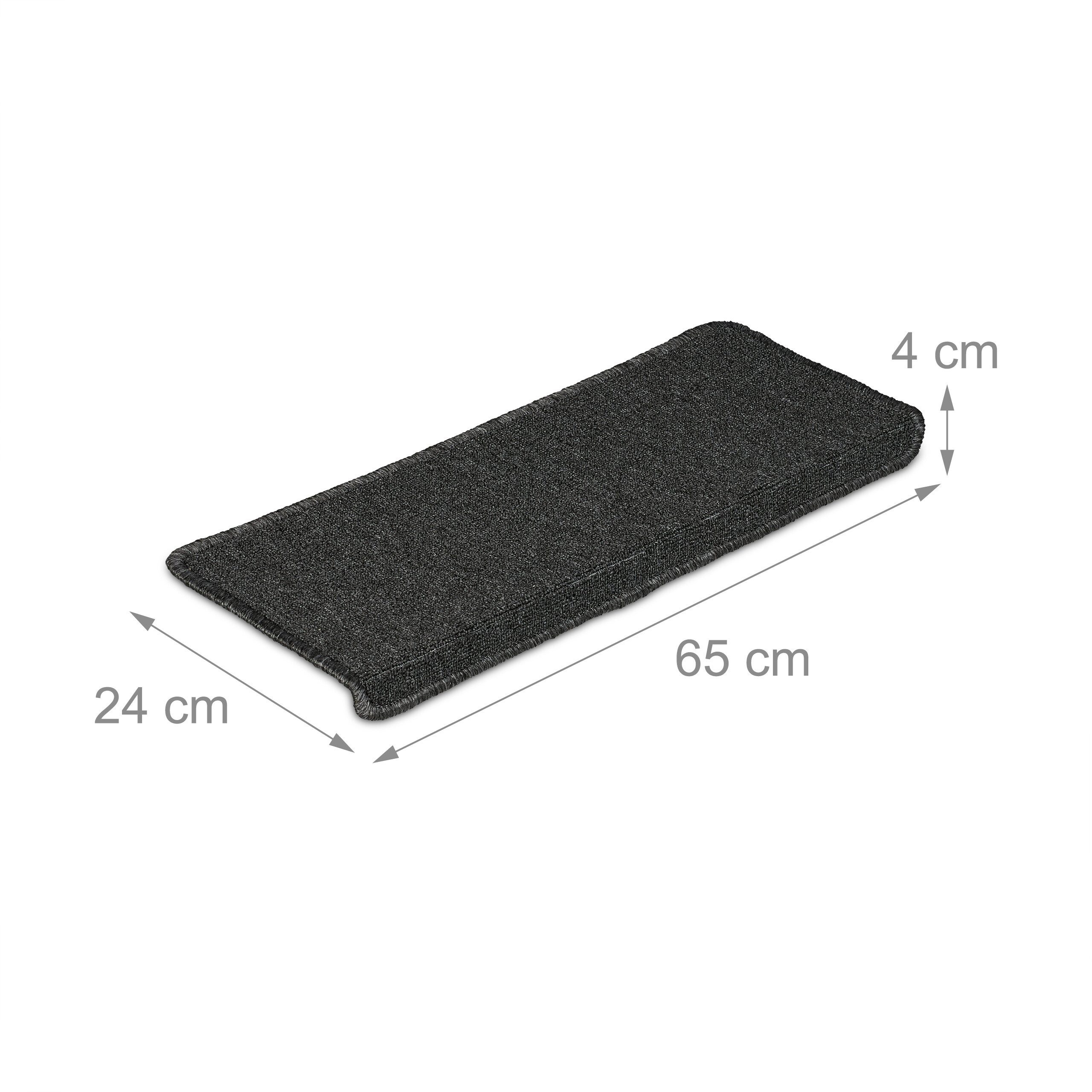 relaxdays Stufenmatte Rechteckige Stufenmatten im 15er Set, Rechteckig, Höhe: 40 mm, Dunkelgrau – Bild 4 von 5