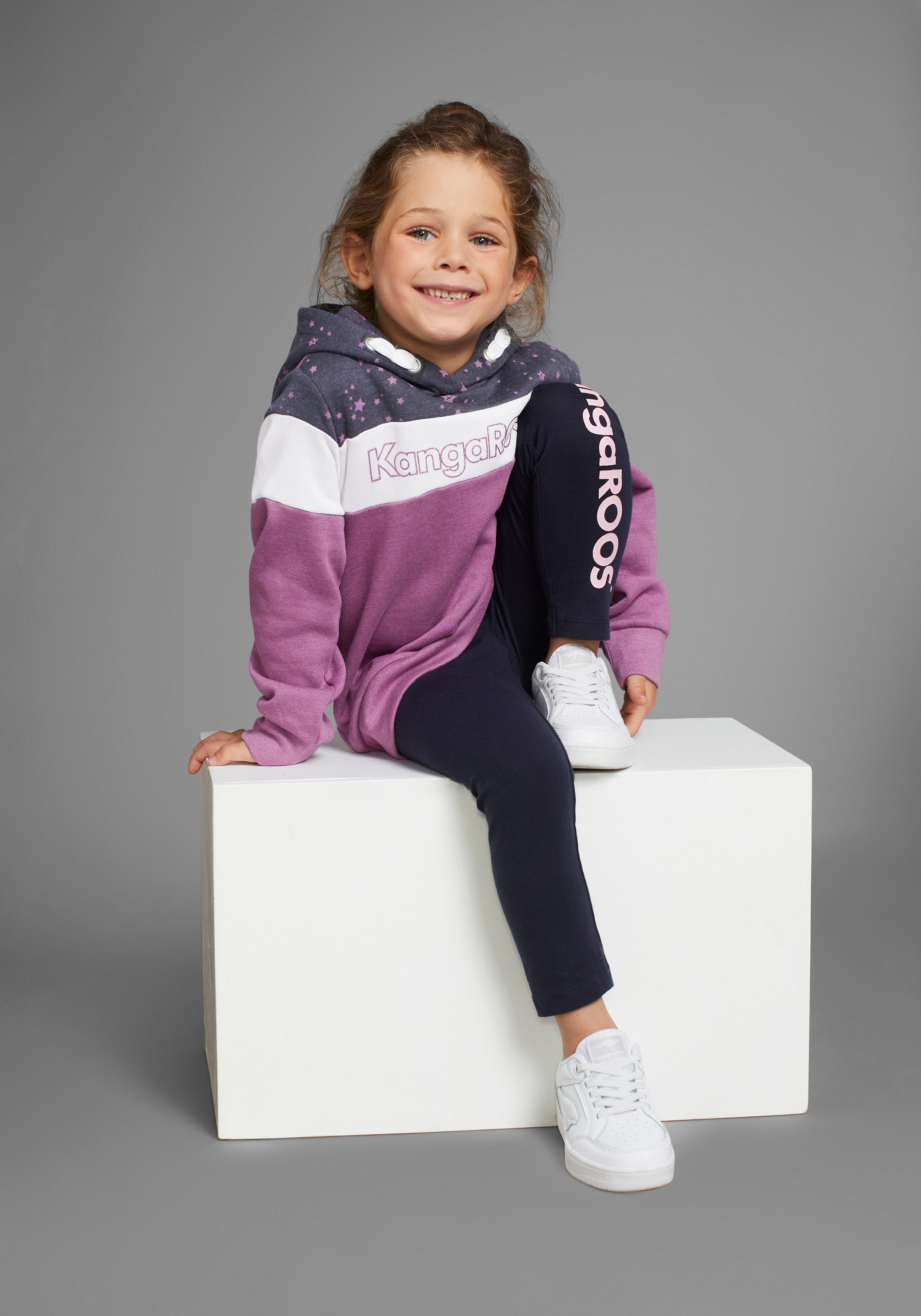 KangaROOS Kapuzensweatshirt Colorblocking, für kleine Mädchen