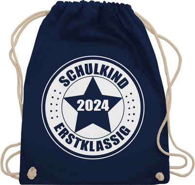 Shirtracer Turnbeutel Schulkind 2024 - Erstklassig, Schulanfang & Einschulung Geschenk Turnbeutel