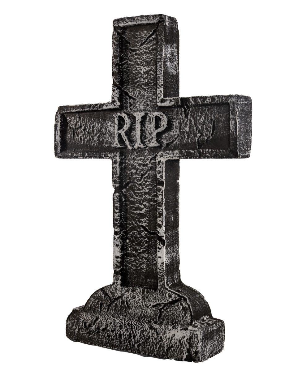 Dekoobjekt R.I.P. Halloween Grabstein-Kreuz als Dekoration fü