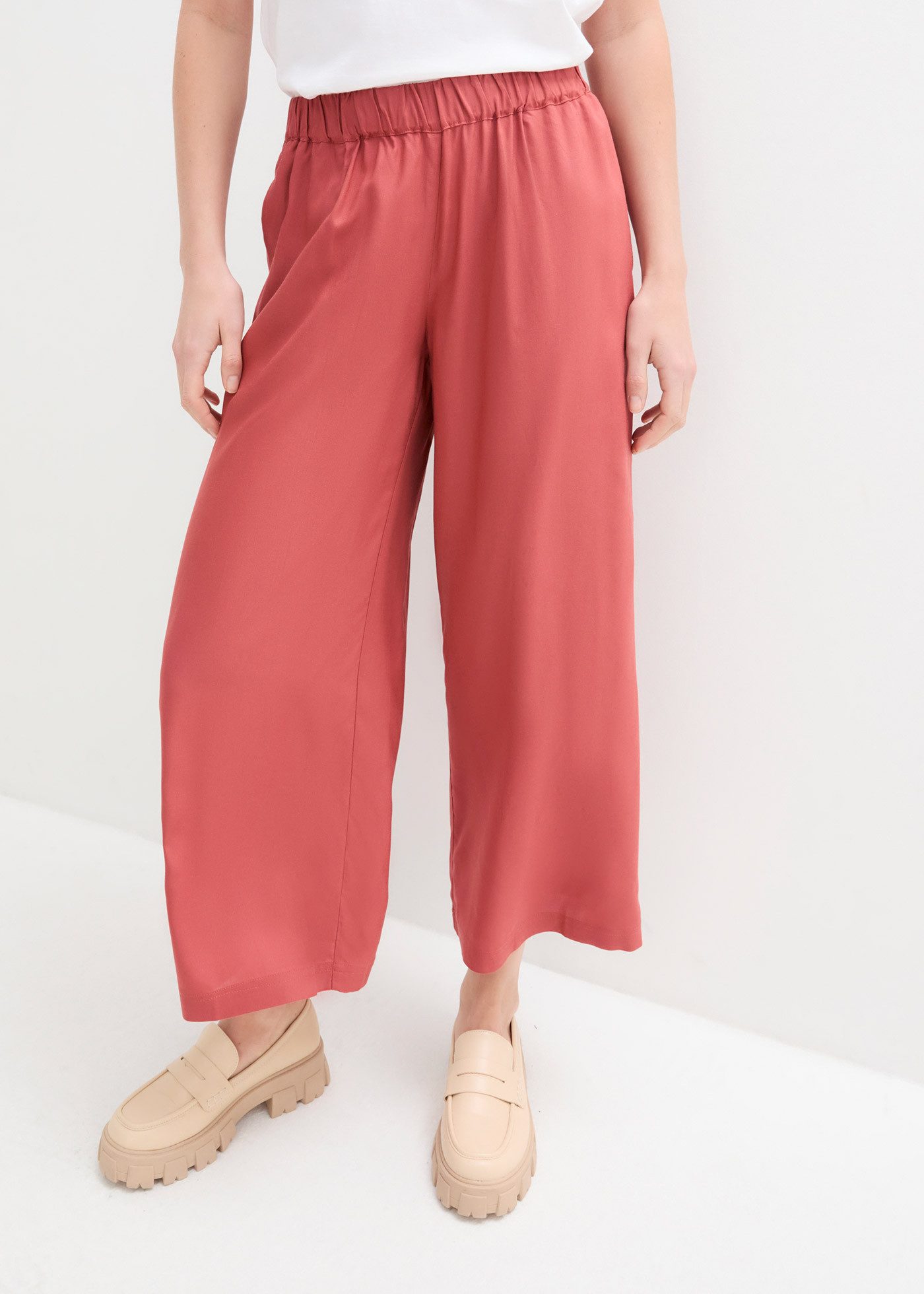 bonprix Culotte aus Viskose, mit elastischem Bund, Loose fit, weite Beinform