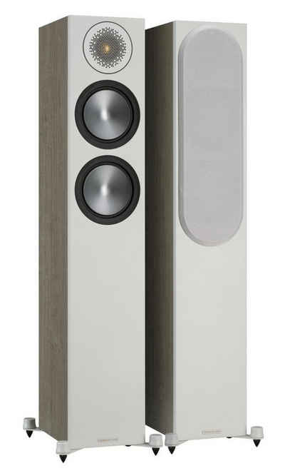 MONITOR AUDIO Bronze 200 (6G) Standlautsprecher Urban Grey [Paar Stand-Lautsprecher (nicht zutreffend, 120 W, Standlautsprecher, 1 Paar, inkl. robuster Füße mit Spikes und Gummifüßen, inkl. abnehmbarer Lautsprecherabdeckungen)