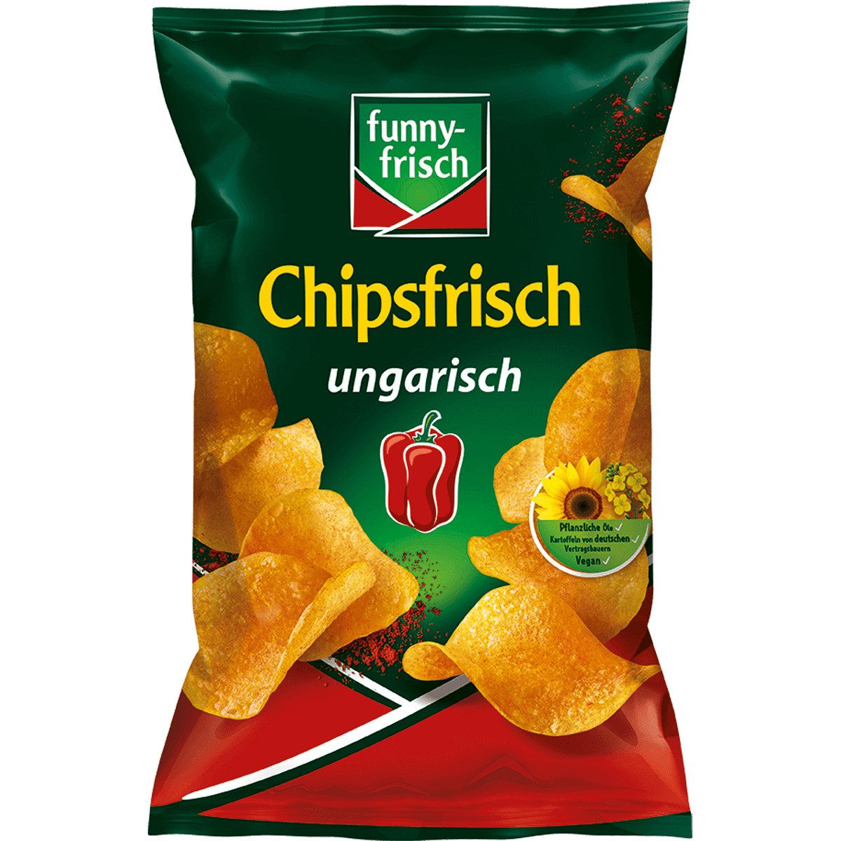 funny-frisch Knabberei, funny frisch Chipsfrisch ungarisch mit rauchigem Paprikageschmack 40g