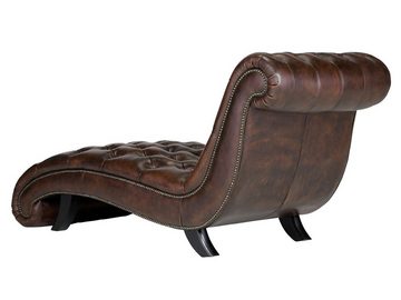 massivum Sofa Chaiselounge Chesterfield Bedford antik braun, 1 Teile