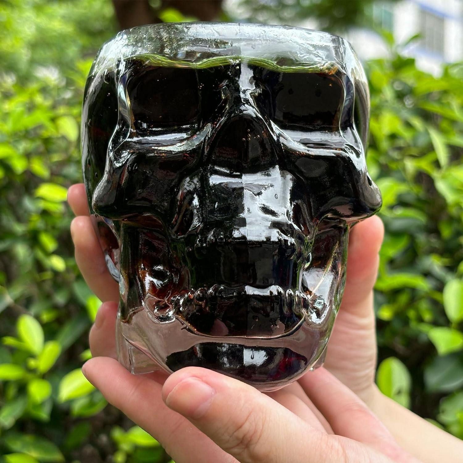 LuxusKollektion Whiskyglas Totenkopf Glasbecher 700ml, Glas