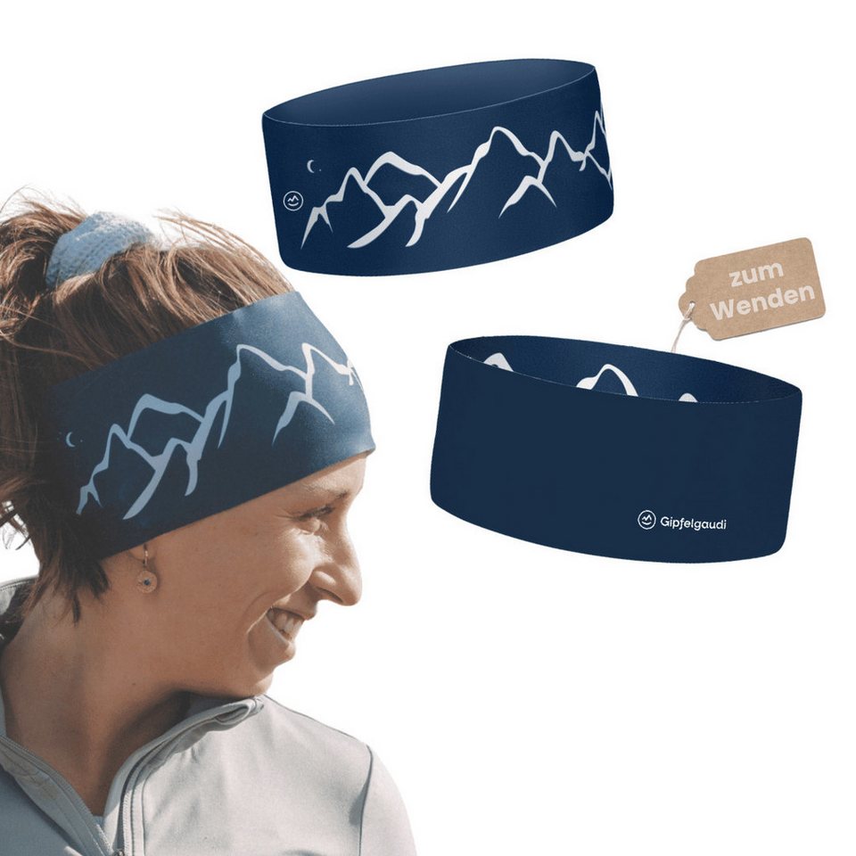 Gipfelgaudi Stirnband Outdoor Stirnband Atmungsaktiv & rutschfest, Ideal für Sport, Outdoor angenehmes und weiches Material für 100% Tragekomfort, elastisch