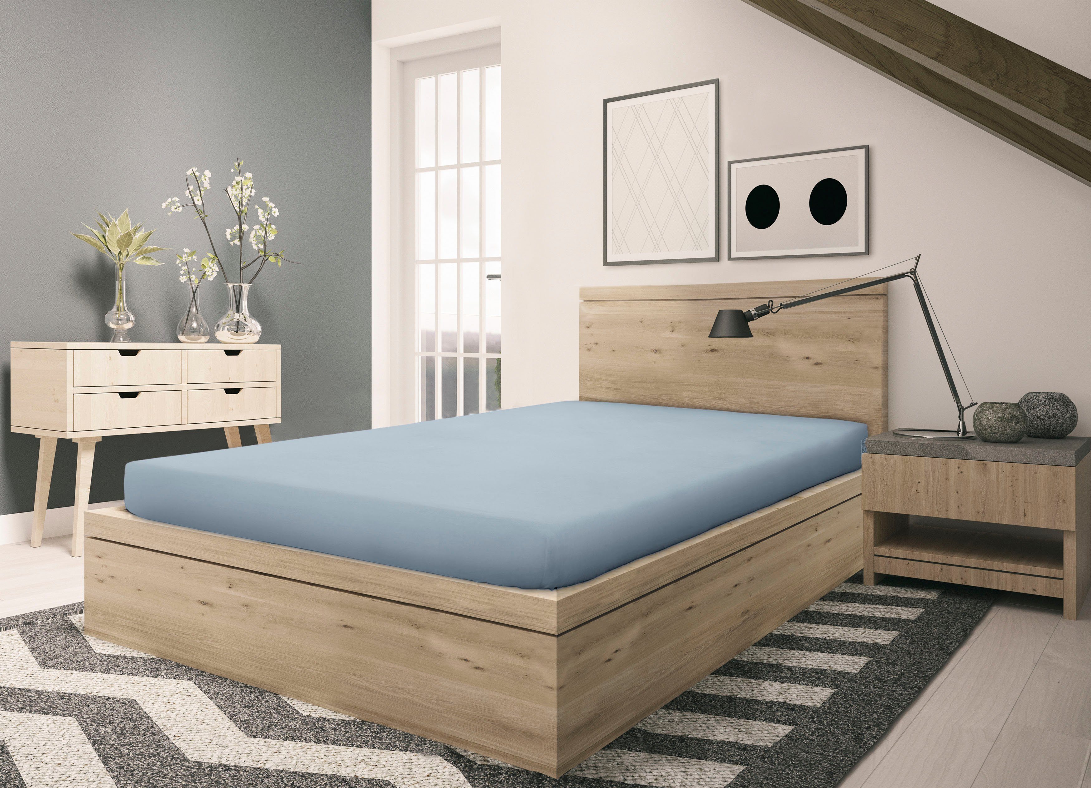 SETEX Spannbettlaken GOTS Feinbiber Spannbettlaken, Feinbiber, Gummizug: ru günstig online kaufen