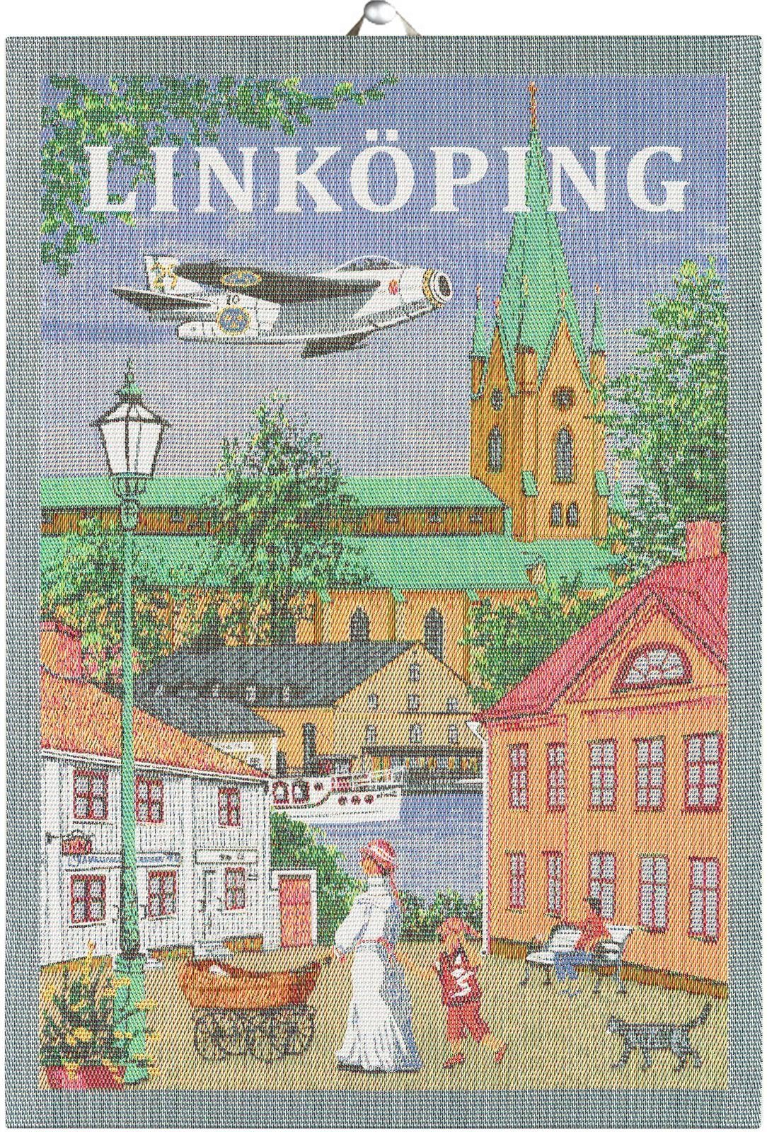 Ekelund Geschirrtuch Küchenhandtuch Linköping 35x50 cm, (1-tlg., 1 x Geschirrtuch), Pixel gewebt (6-farbig)