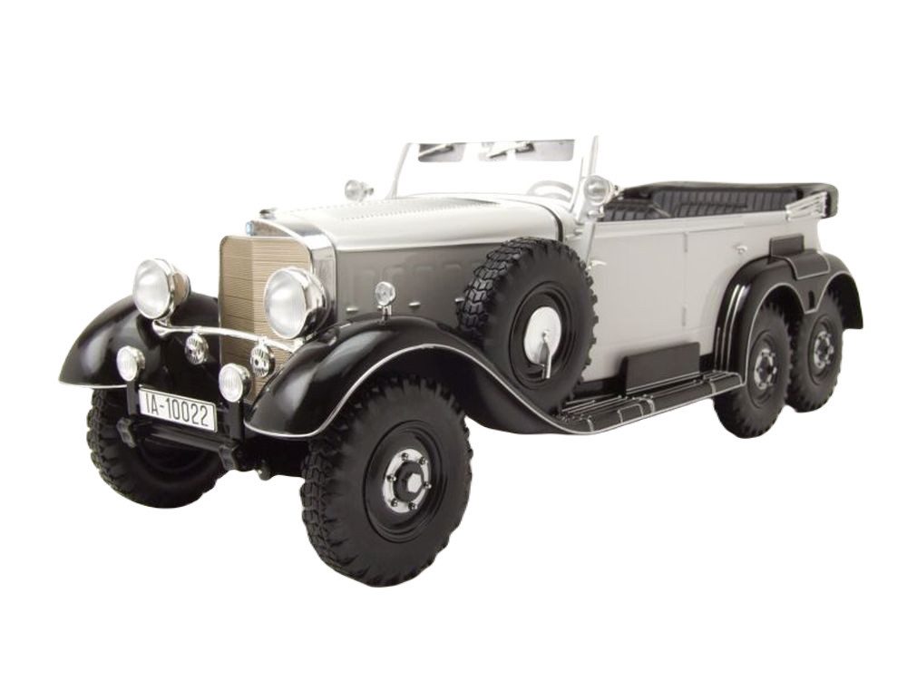 MCG Modellauto Mercedes G4 Cabrio W31 1938 hellgrau schwarz, Maßstab 1:18