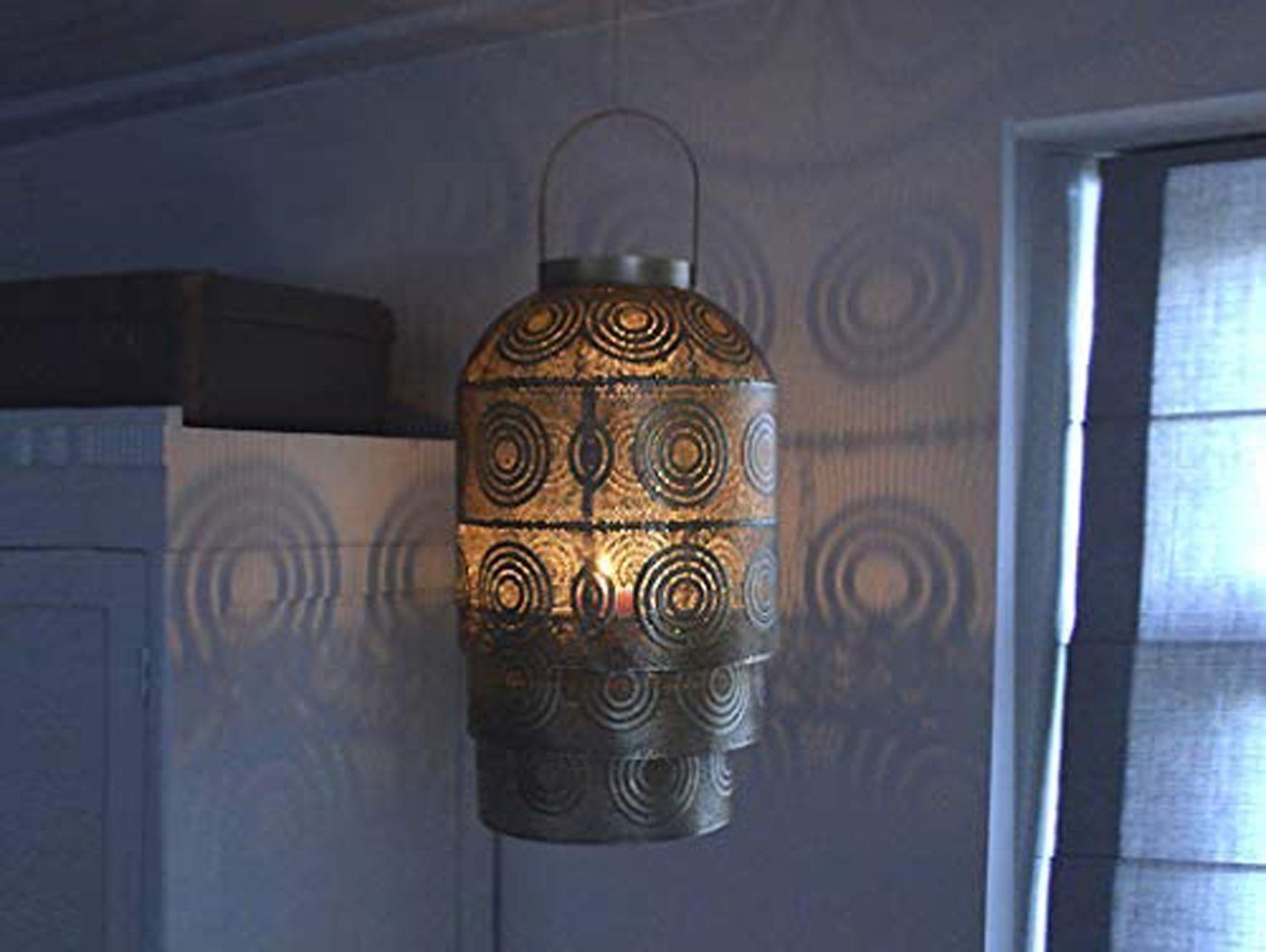 Kerzenlaterne cm indoor-outdoor habeig aus Laterne Orientalische x 40 34 Metall groß