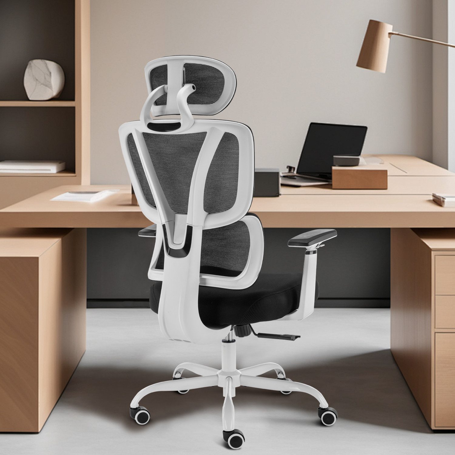BRTHORY Bürostuhl Ergonomischer Verstellbare Lendenwirbelstütze/Kopfstütz/W günstig online kaufen