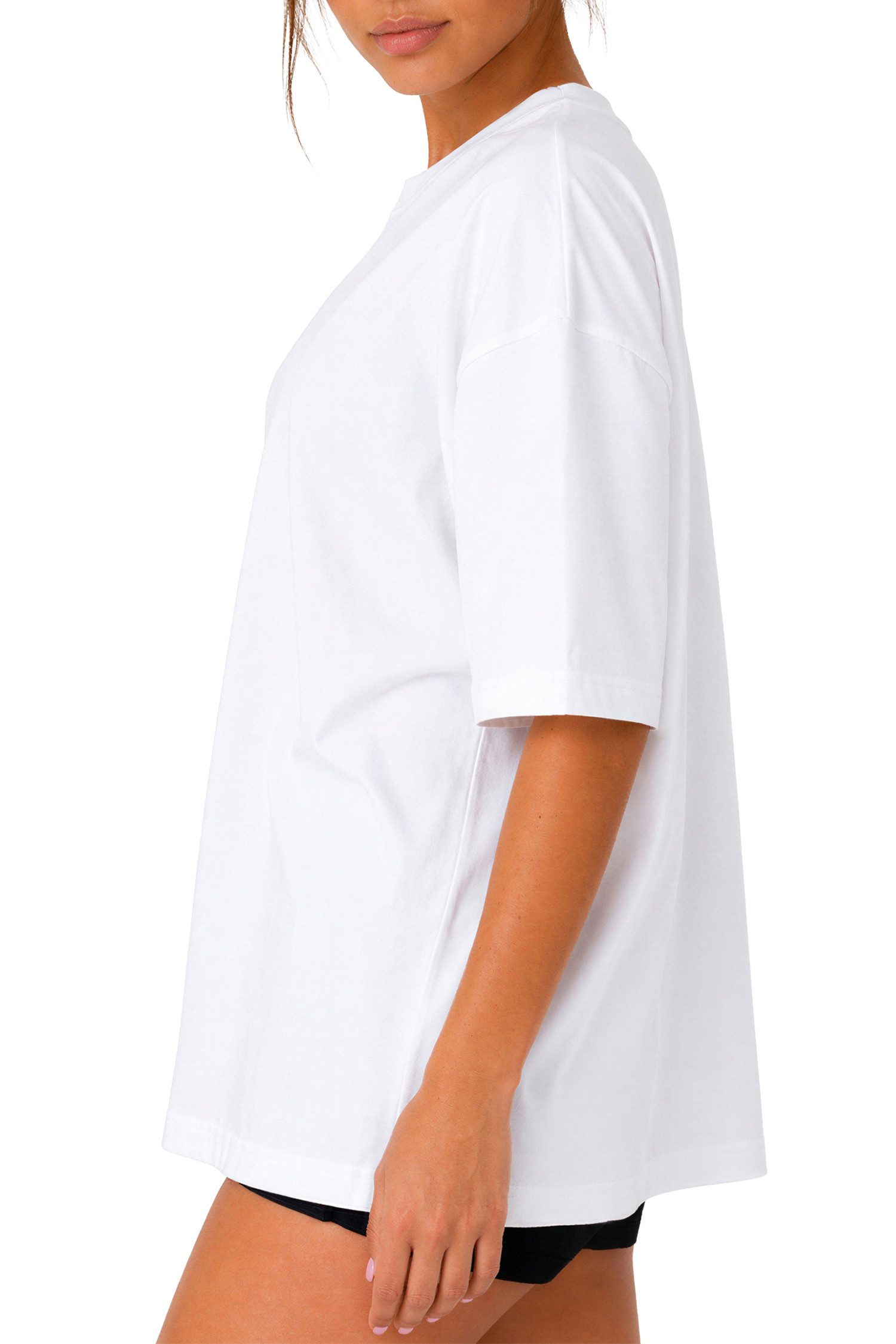 Reichstadt Oversize-Shirt Damen Oversized Kurzarmshirt 25RSW070 Fließendes Baumwolljersey für einen leichten Fall – Bild 5 von 5