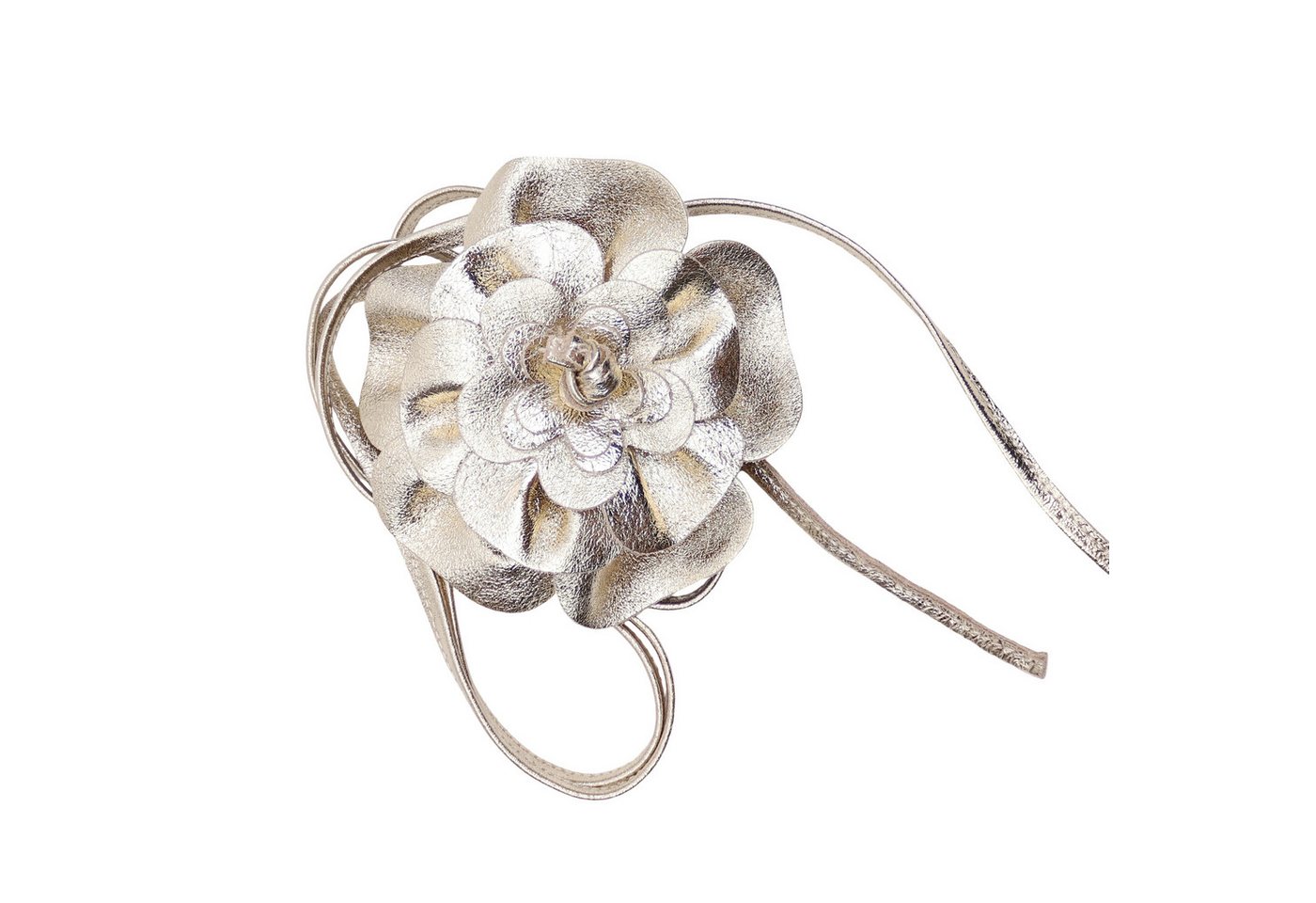 MIRROSI Taillengürtel Blume aus Echtleder zu binden, Einheitsgröße, Made in Italy Einheitsgröße (Geeignet für einen Hüftumfang bis zum ca.150 cm)
