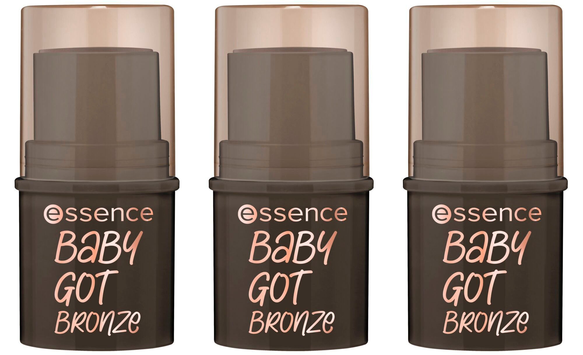 Essence Contouring-Stick baby got bronze bronzing stick, 3-tlg., Cremiger Bronzer-Stick für einen natürlichen, sonnengeküssten Teint.