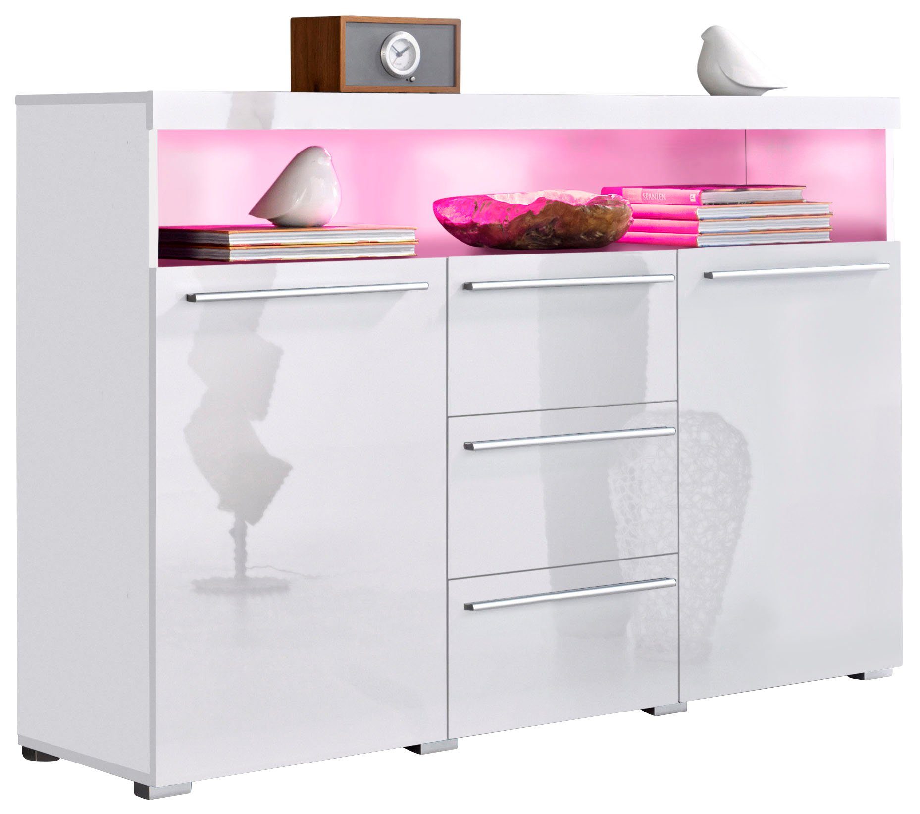 INOSIGN Sideboard India,Breite 132cm stilvolle Anrichte mit 2Türen, 3 Schub günstig online kaufen