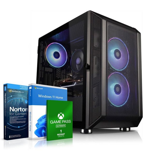 Kiebel Raptor V Gaming-PC (AMD Ryzen 5 AMD Ryzen 5 5600G, RTX 4060 Ti, 16 GB RAM, 1000 GB SSD, Luftkühlung, ARGB-Beleuchtung)