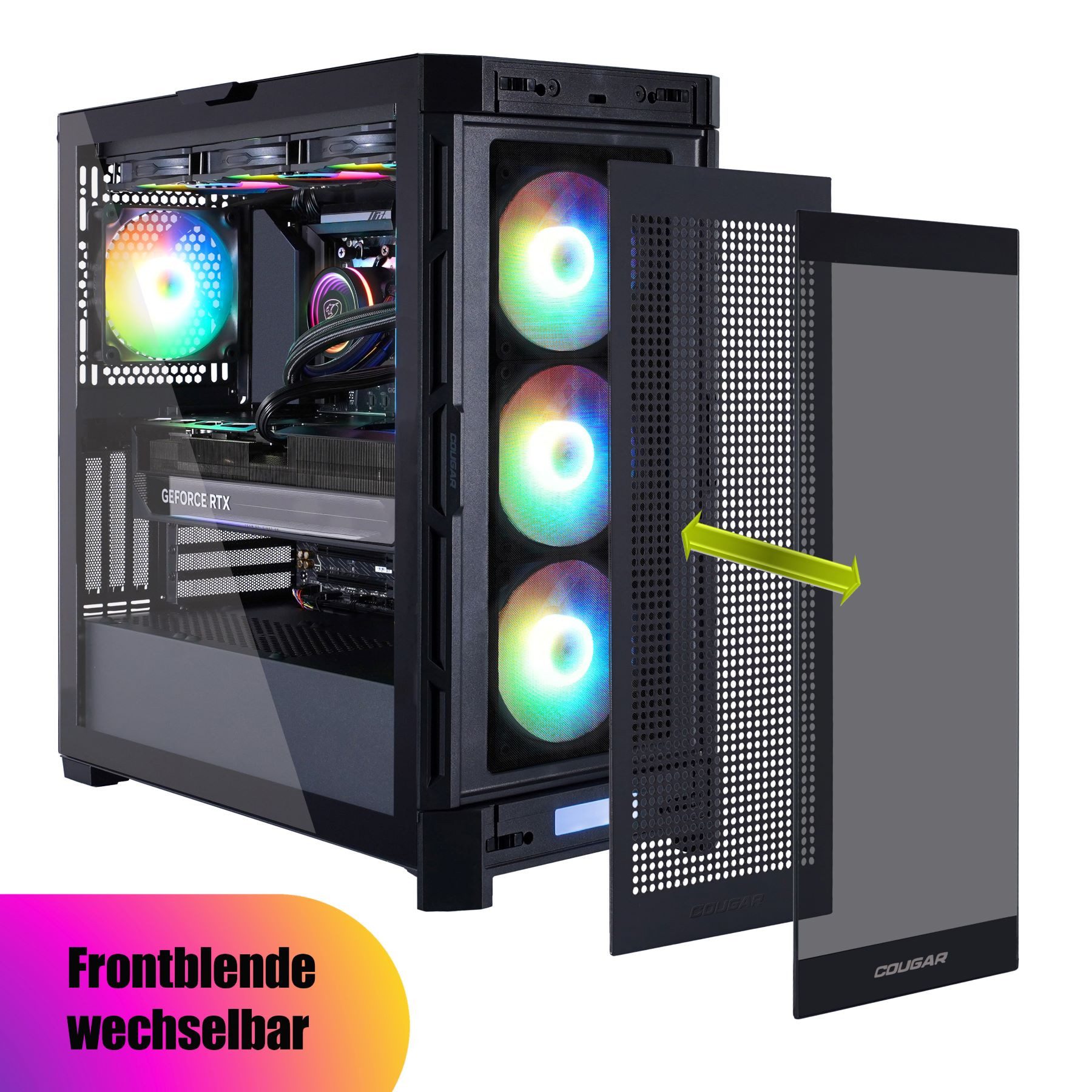 Cougar DUOFACE PRO BK 7659 AMD Ryzen 5 9600X RTX 5060Ti 32GB DDR5 1TB SSD Gaming-PC (AMD Ryzen 5 9600X, RTX 5060 Ti, 32 GB RAM, 1000 GB SSD, Wasserkühlung, Windows 11, DDR5 RAM)