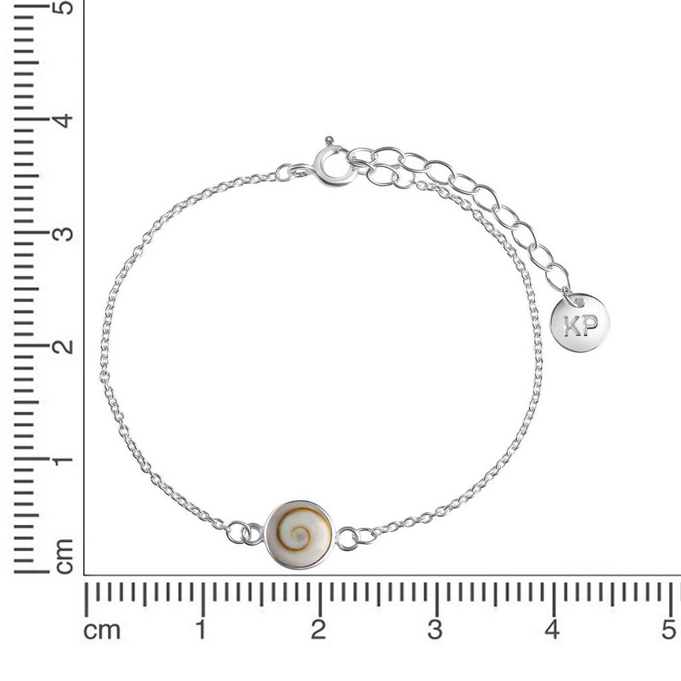 Vivance Armband 925/- Silber weiß mit Muschel weiß