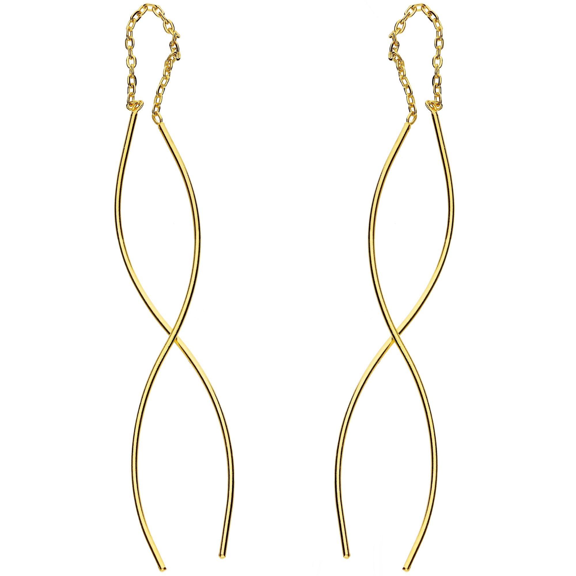 LÖB Paar Ohrhänger Durchzieher 925 Silber Gold vergoldet Spirale Ohrringe H günstig online kaufen