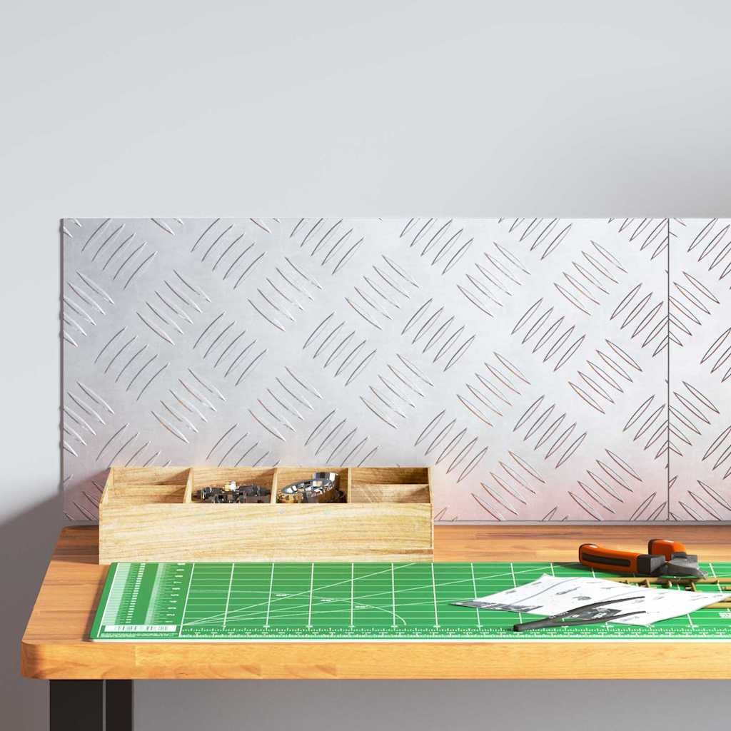 vidaXL Stufenmatte Treppe Tritt Rechtwinklig 2 pcs Silber 50 x 25 cm Aluminium, Rechtwinklig