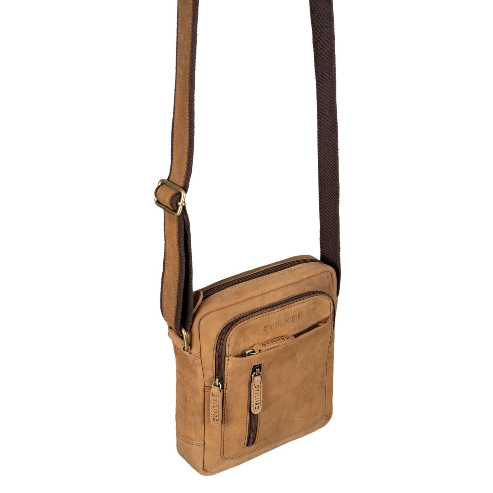 STILORD Schultertasche "Jamie" Herren Ledertasche Umhängetasche klein