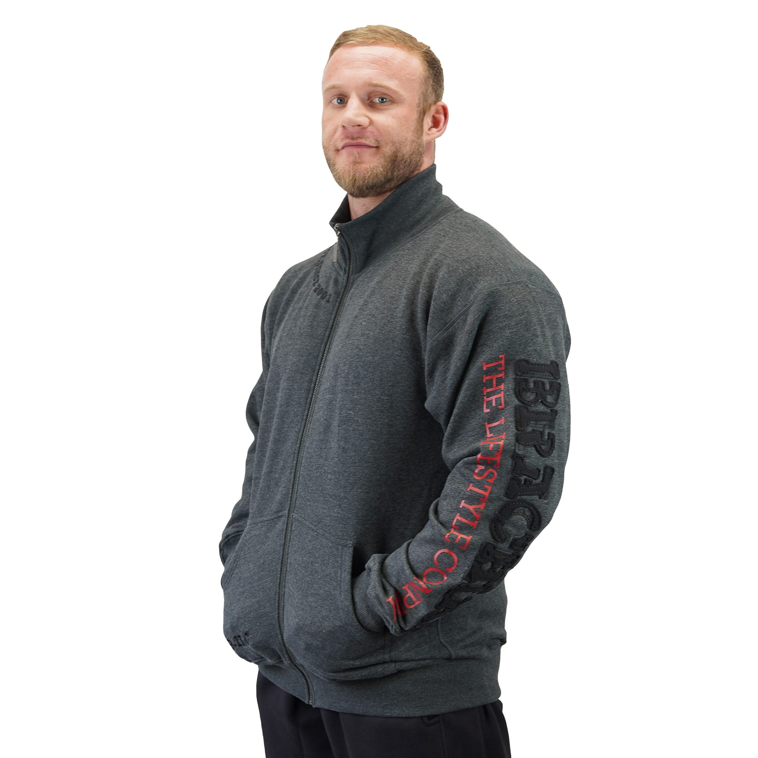 BRACHIAL THE LIFESTYLE COMPANY Trainingsjacke Brachial Zip-Sweater "Gym" dunkelgrau melounge/schwarz