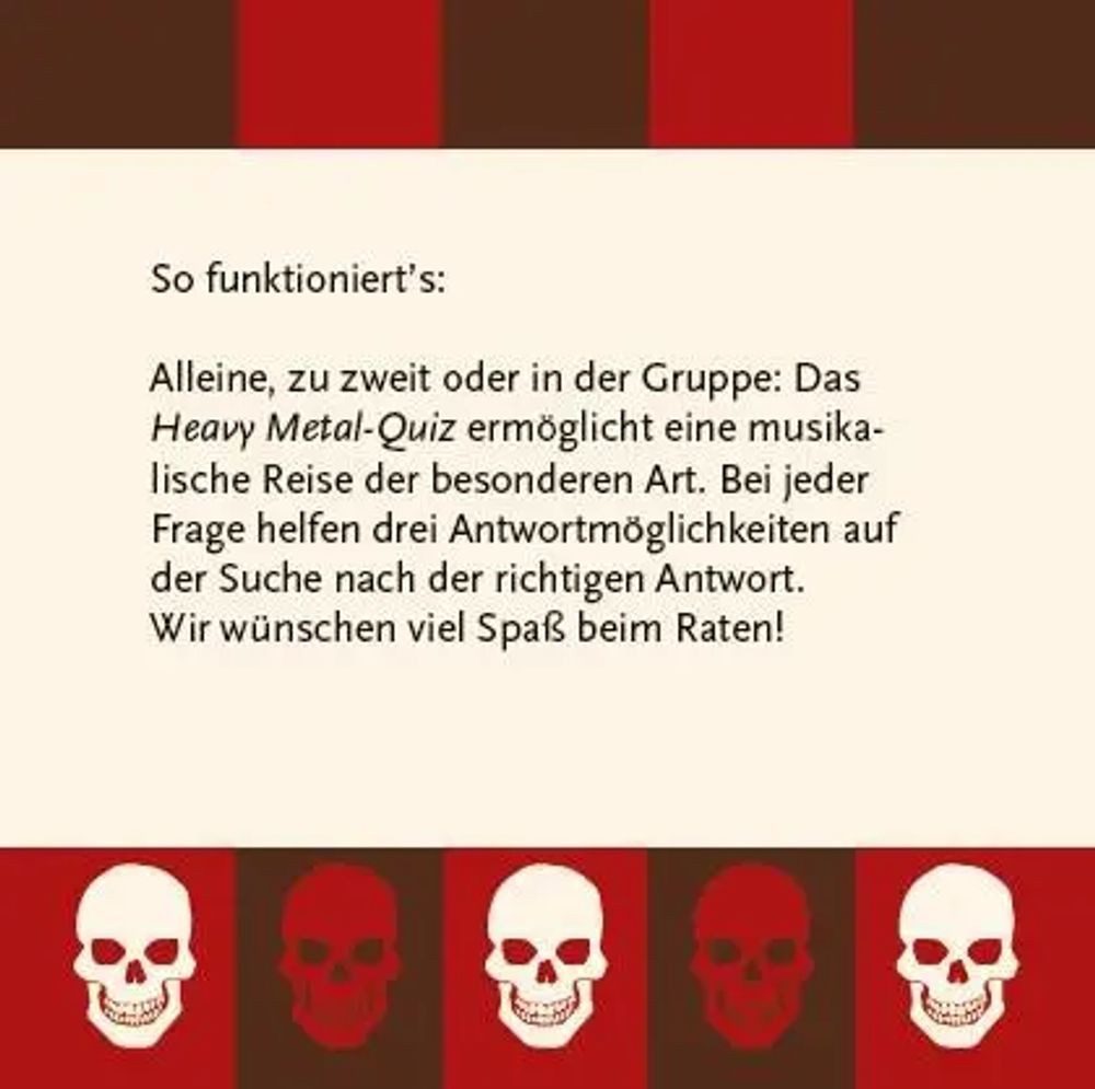 ars vivendi Spiel Heavy Metal-Quiz (Neuauflage)