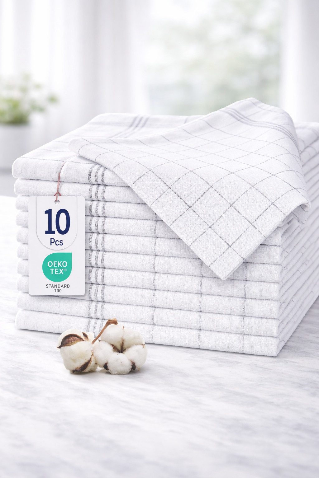 BRB Geschirrtuch Geschirrtücher Baumwolle Küchen Trockentücher Geschirrhandtücher, (Set, 20-tlg., 10er-20er-40er), Küchentücher in Gastronomiequalität – langlebige Abtrockner