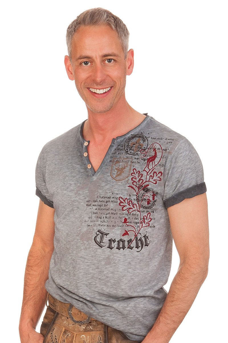 Hangowear Trachtenshirt Trachtenshirt Herren - FELIX - blau