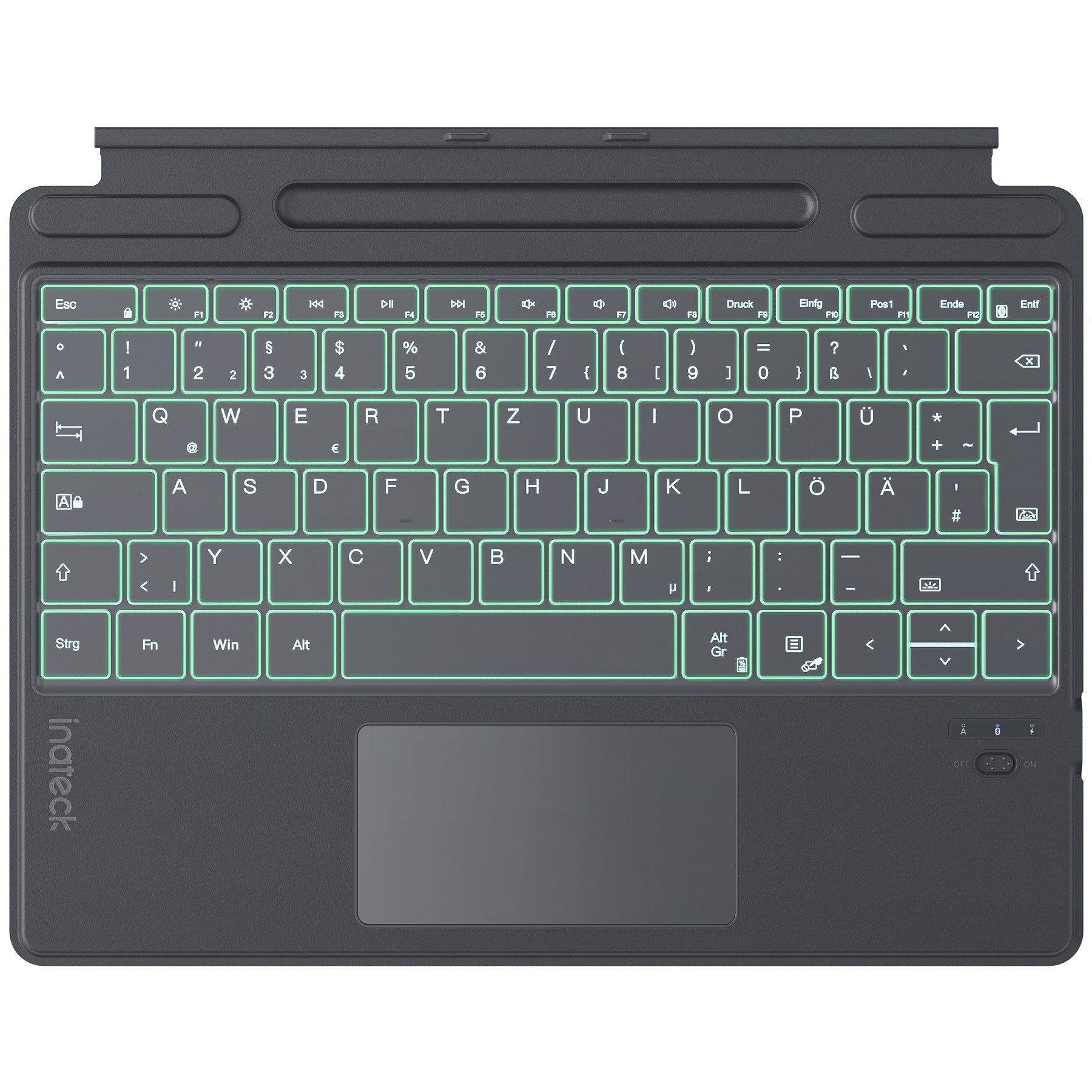 Inateck Tastatur für Surface Pro 12(13 Zoll)11/10, AI-Funktion,mit Touchpad Tablet-Tastatur (für Surface Pro 9/8/X (1./2./3. Generation)