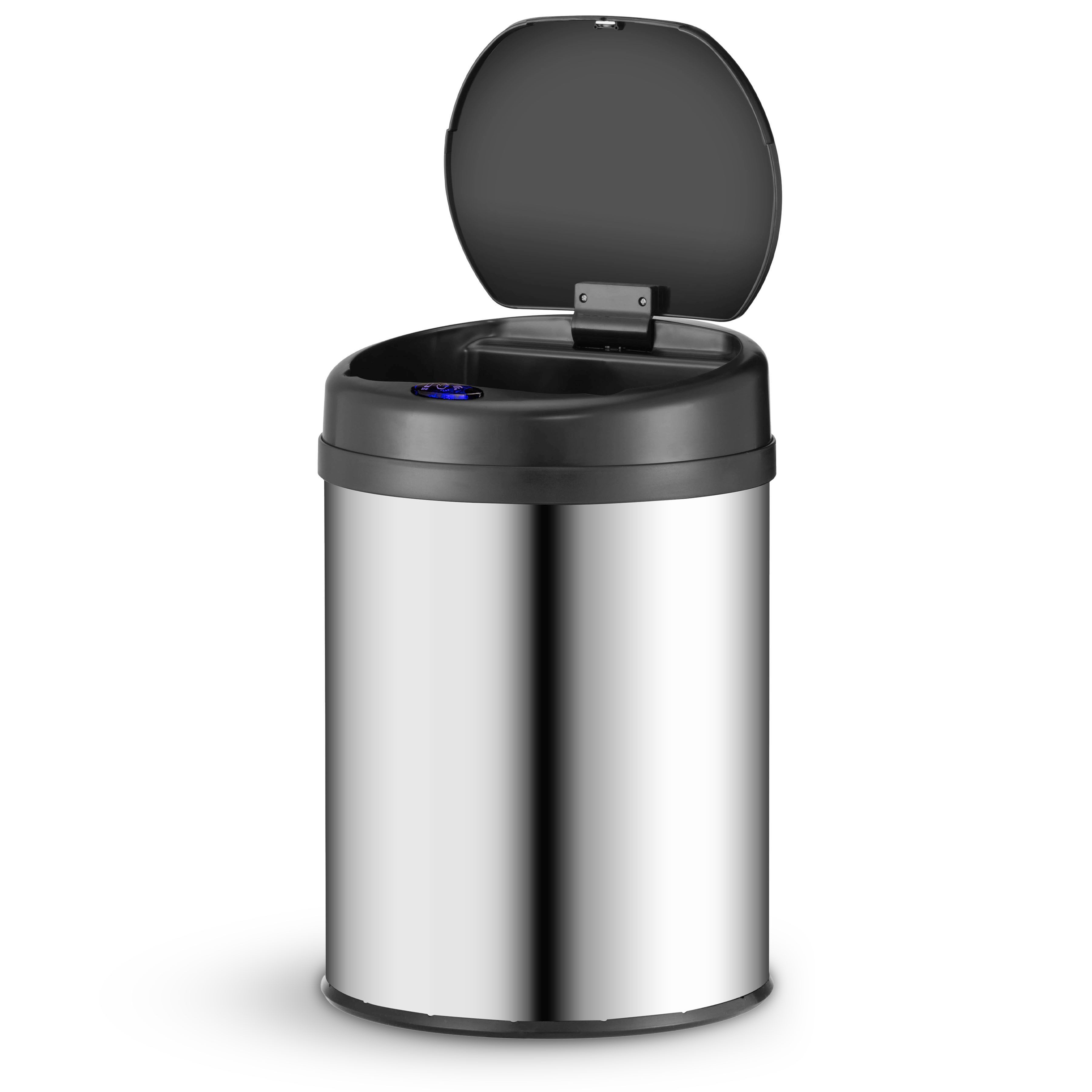 Juskys Mülleimer, 30 L Volumen, mit Sensor, geräuscharmes Öffnen / Schließen, rostfrei