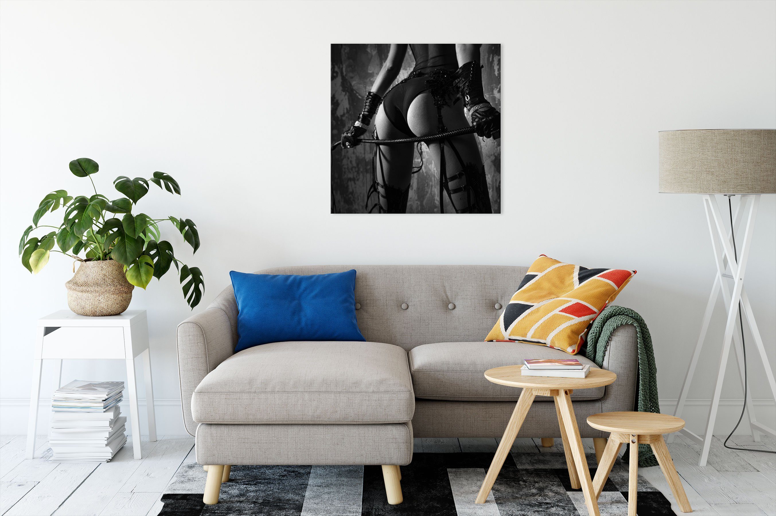 Pixxprint Leinwandbild Frau Peitsche, Frau Peitsche günstig online kaufen