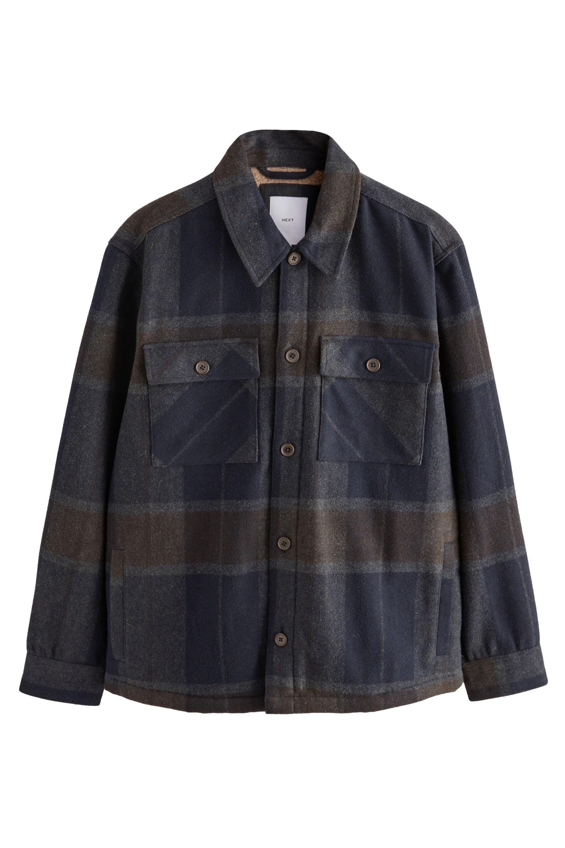 Next Hemdjacke Karierte Hemdjacke mit Teddyfellfutter günstig online kaufen