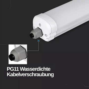 V-TAC LED Außen-Deckenleuchte LED Feuchtraumleuchte Wannenleuchte Kellerleuchte 60cm 120cm 150cm, Neutralweiß, 18 Watt, 60 x 6,5 x 5,8 cm (LxBxH), Neutralweiß, 2160 Lumen