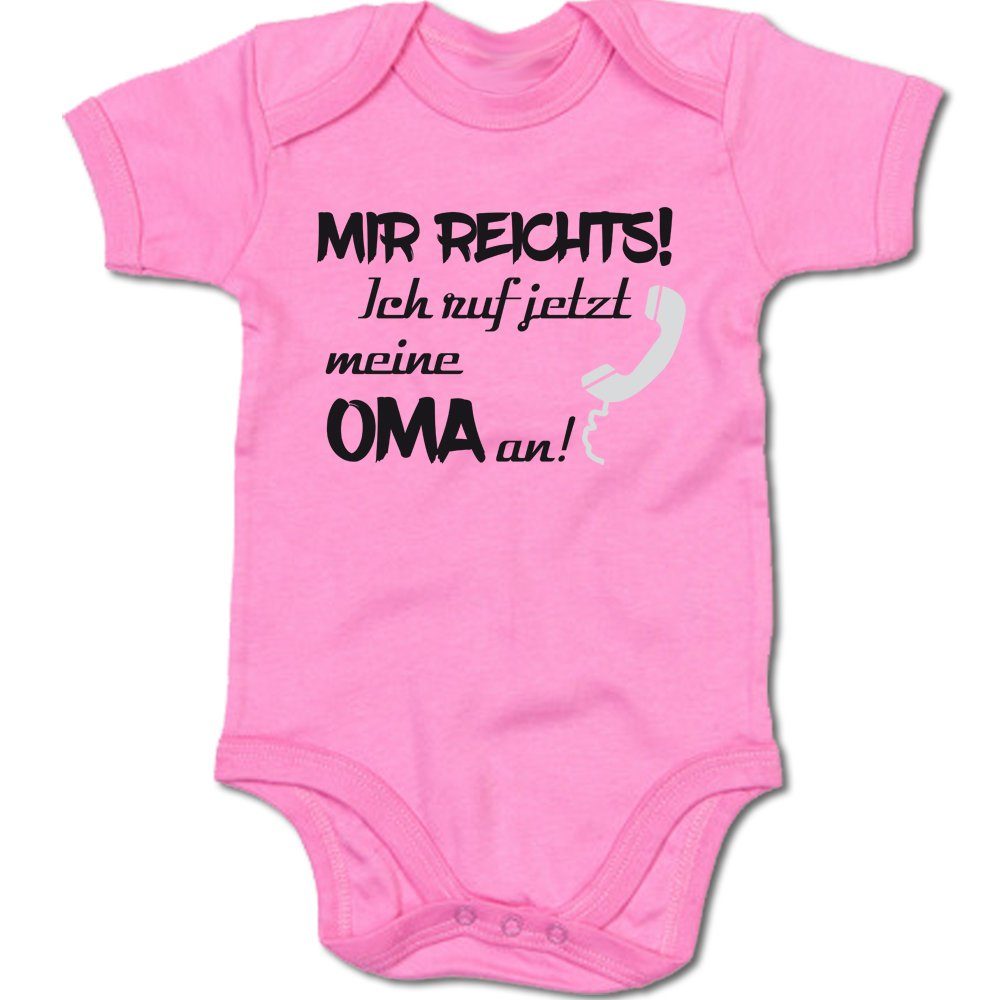 G-graphics Kurzarmbody Mir reichts! Ich ruf jetzt meine Oma an! Baby Body mit Spruch / Motiv / Aufdruck • für/von Oma & Opa