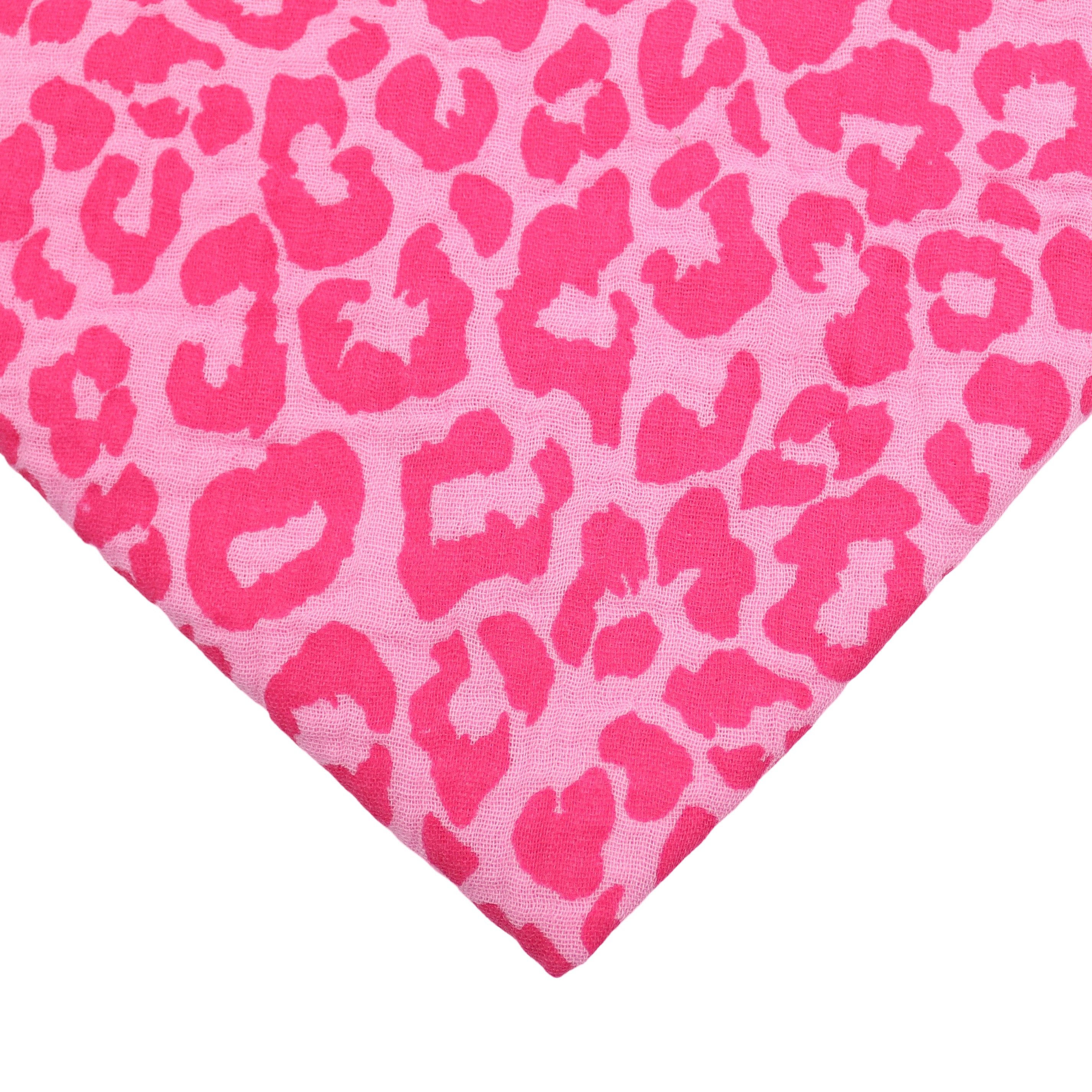 MIRROSI Dreieckstuch Aus Musellin Dreiecksschal ca.195x80 cm, Made in Italy, (leicht, ideal für das ganze Jahr, 100% Baumwolle), in tollen Farben (Leo Muster)