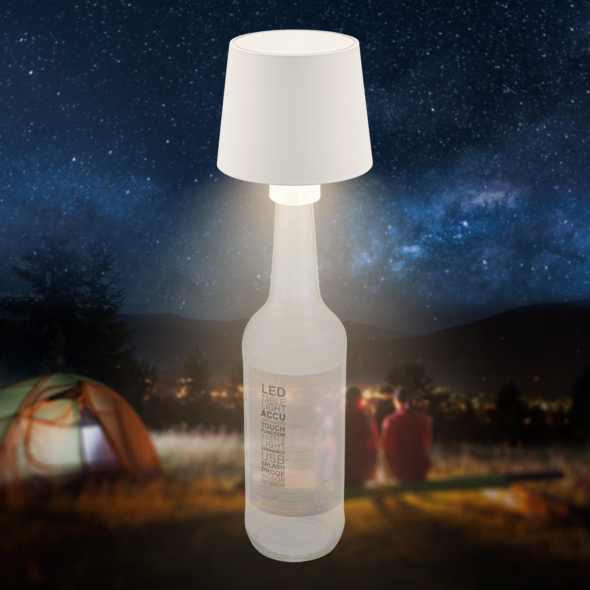 Briloner Leuchten LED Tischleuchte Akku kabellos Aufsatz für Flaschen, LED günstig online kaufen