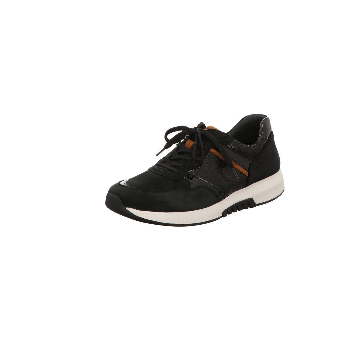 Komfort Schnürer für Damen in schwarz Schnürschuh