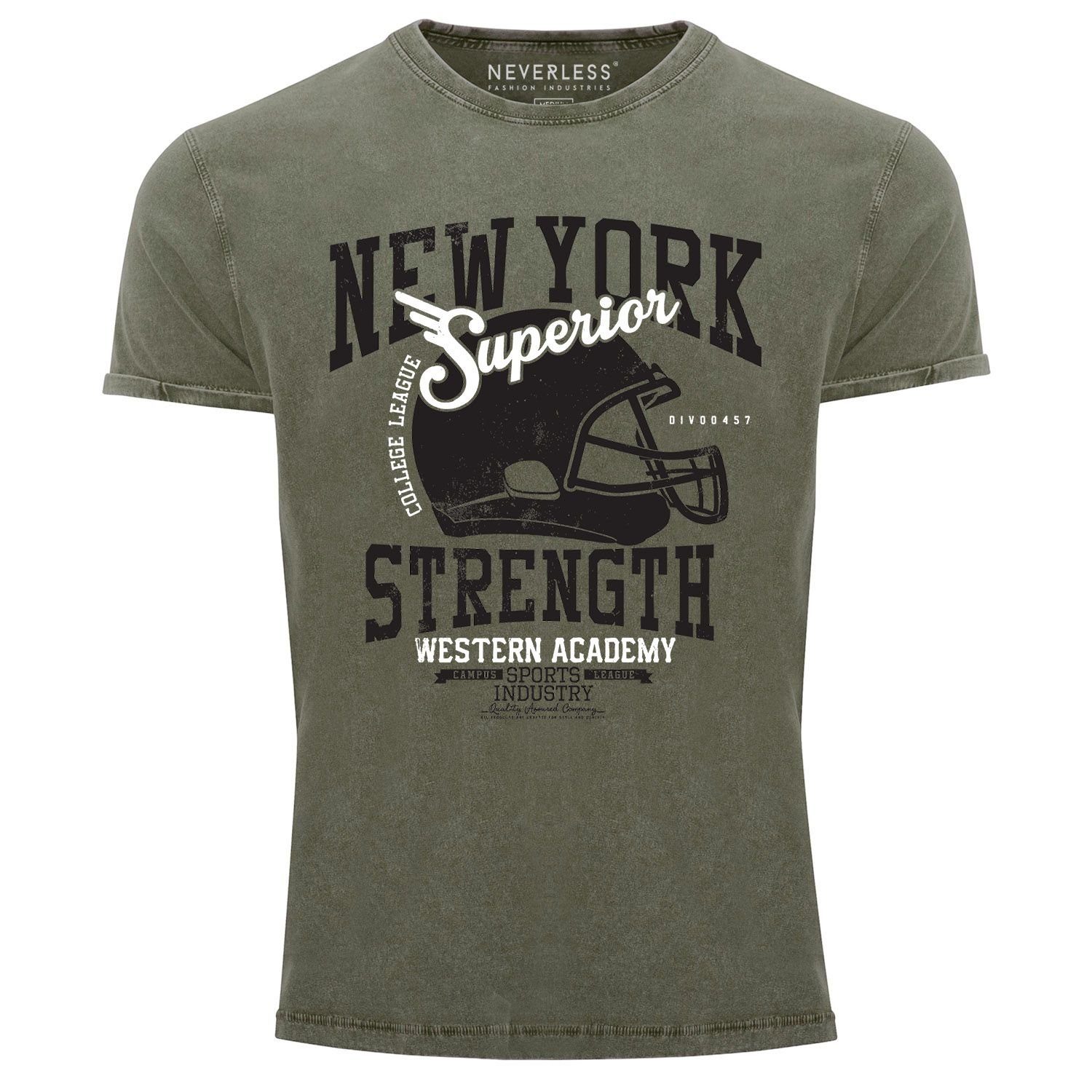 Print-Shirt Cooles Angesagtes Herren T-Shirt Vintage Shirt New York Football