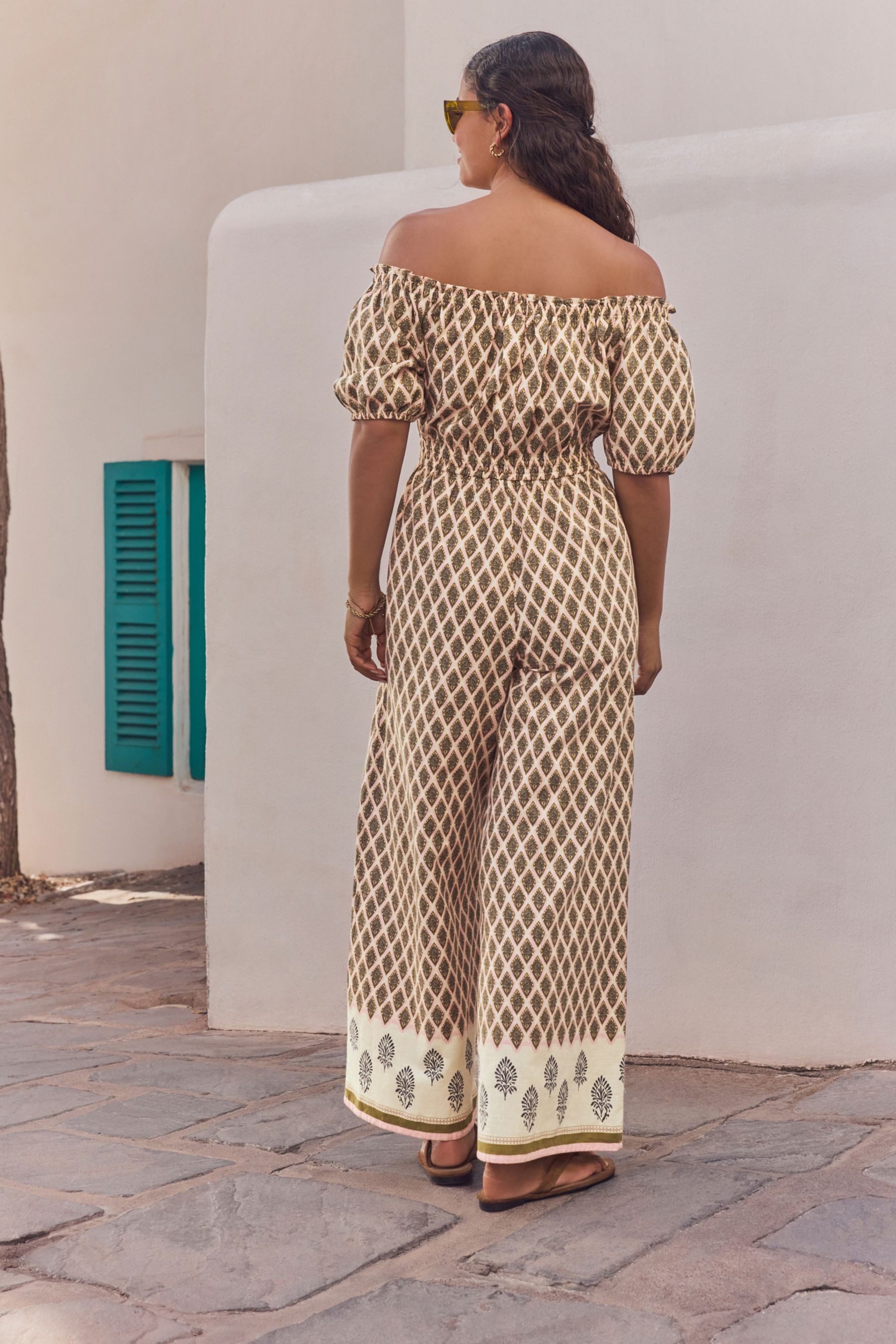 Next Jumpsuit Schulterfreier Jumpsuit mit weitem günstig online kaufen