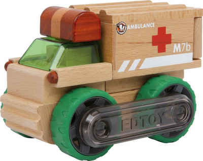 Small Foot Steckspielzeug Fahrzeug Krankenwagen Bausatz Holzauto