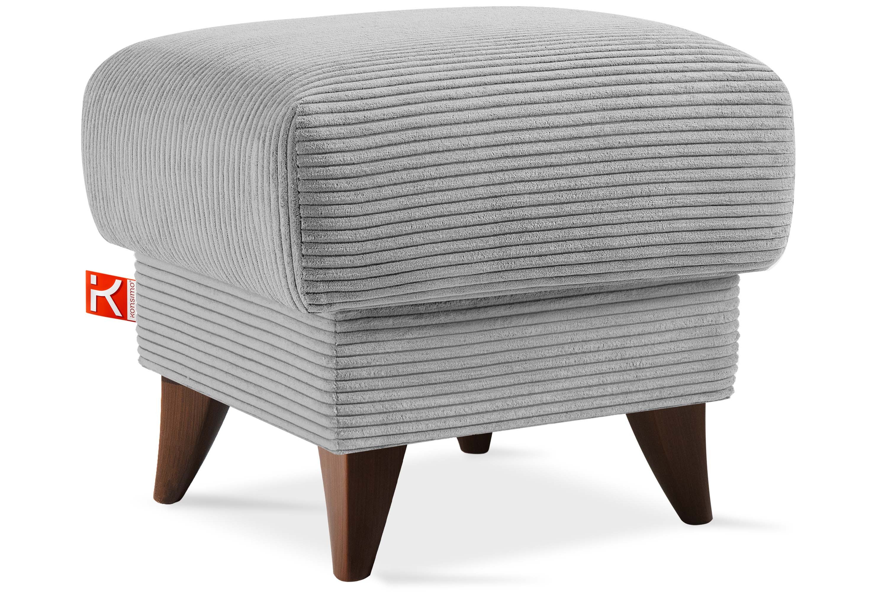 KONSIMO® Fußhocker Sitzhocker mit Stauraum GUSTAVO, hergestellt in der EU, handgefertigt, eleganten Nähten, Polsterhocker, Elegant